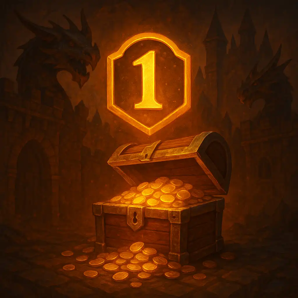 Open a treasure chest, representing account registration
