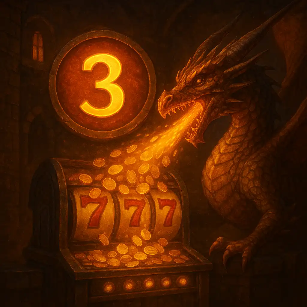 Dragon breathing golden coins, representing claiming the bonus